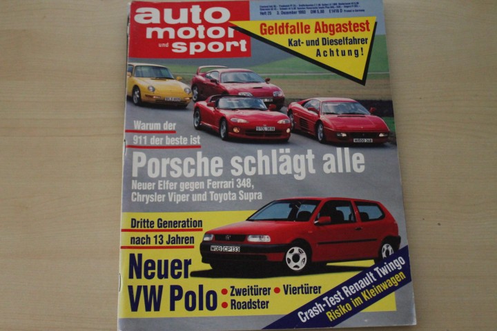 Deckblatt Auto Motor und Sport (25/1993)
